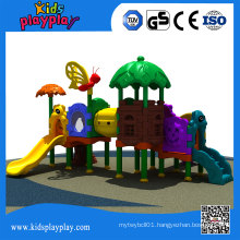 Funny Plastic Swing and Slides Outdoor Playground for Kids